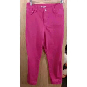 Signature Studio (16) Pink Ultimate Stretch With Style Mid-rise Tapered Leg